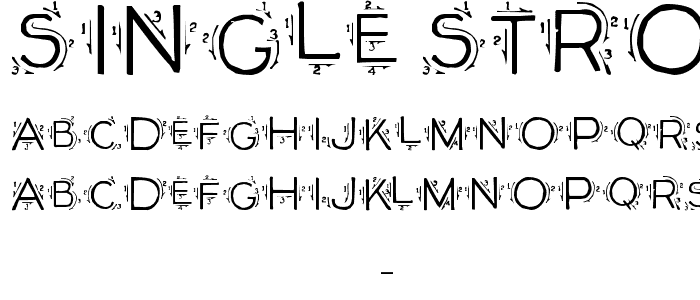 Single Stroke font